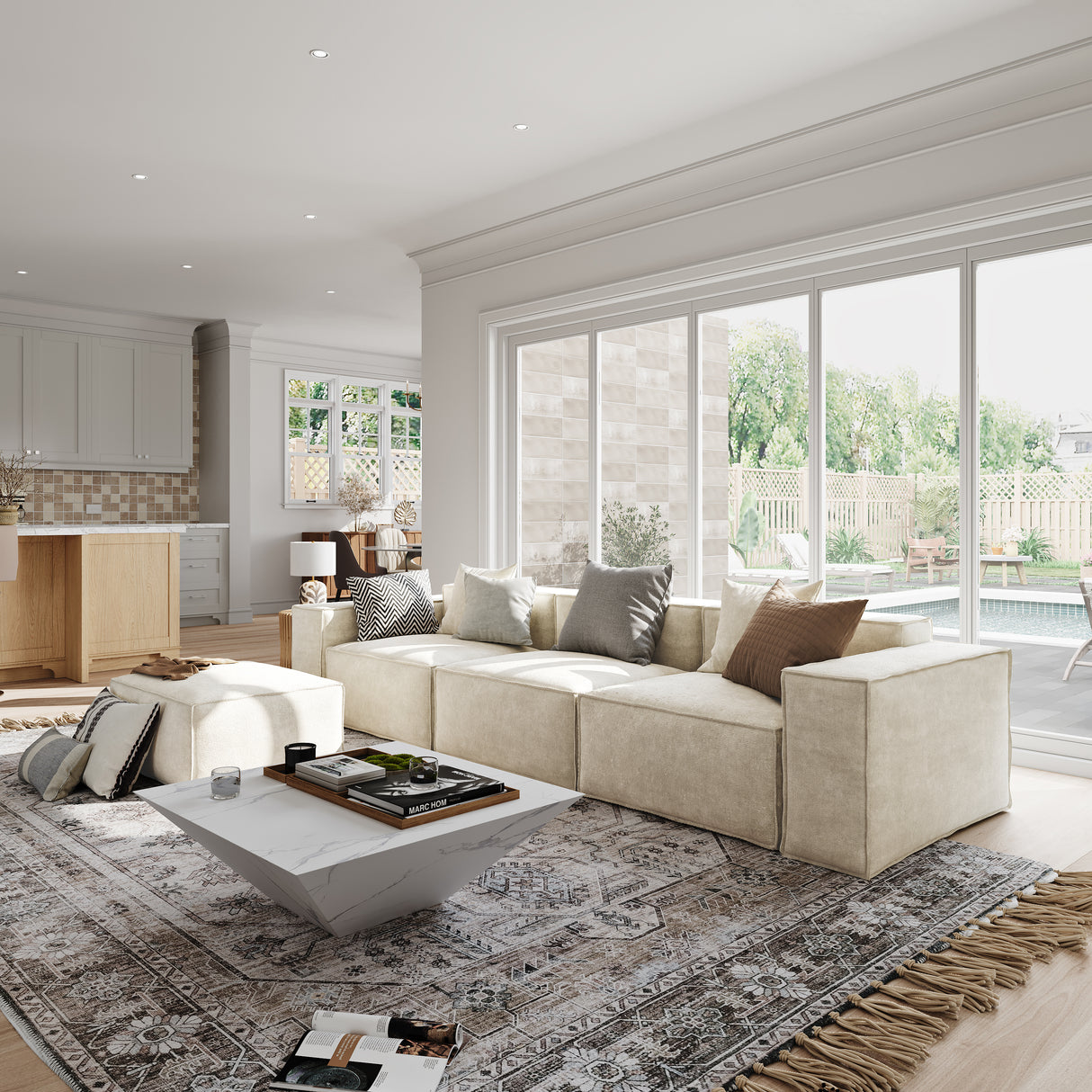 Modular Sofa mit Chaiselongue 295cm - ZEN ZONE