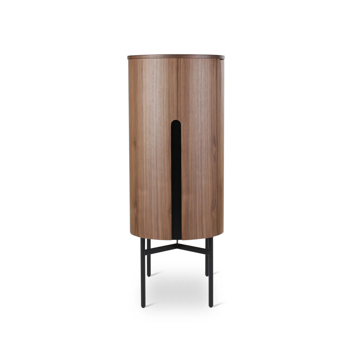 Kommode Amandine aus Walnussfurnier in braun, 90x50x130 cm - ZEN ZONE Furniture