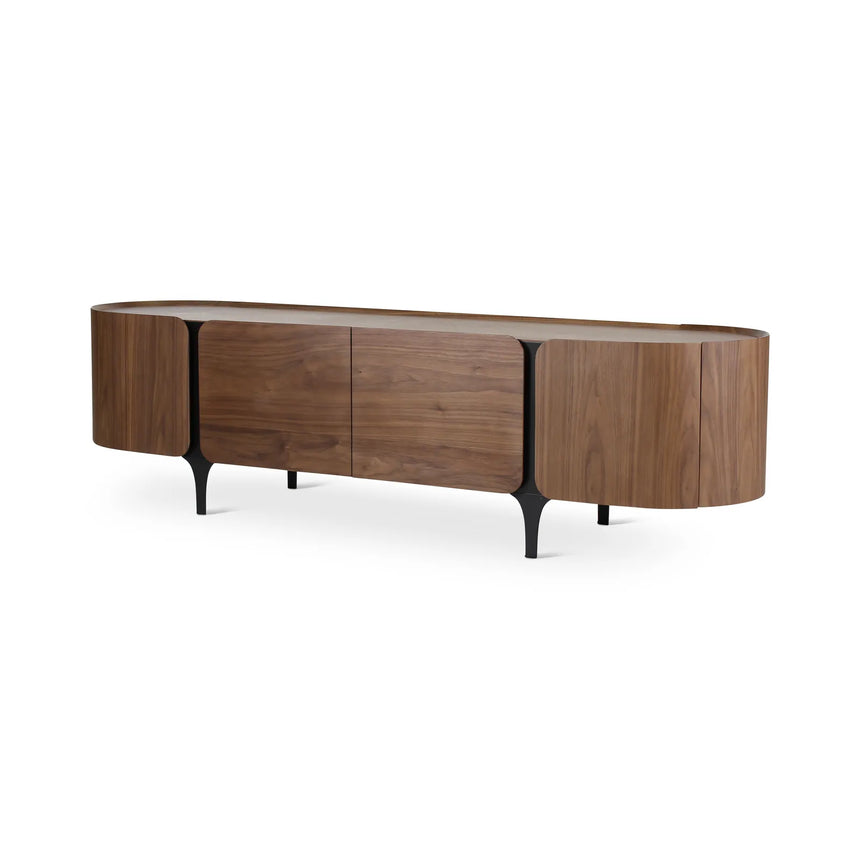 TV-Schrank ESMAY aus Walnuss, 200×50×55 cm - ZEN ZONE Furniture