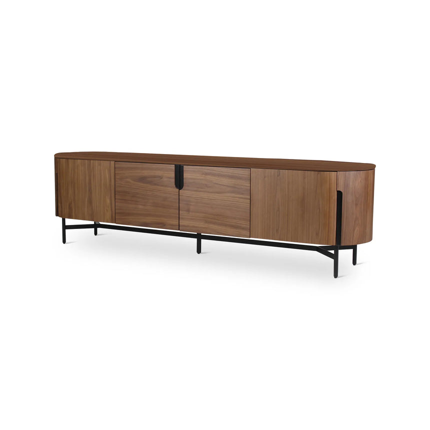 TV-Schrank AMANDINE aus Walnuss, 220×50×60 cm - ZEN ZONE Furniture