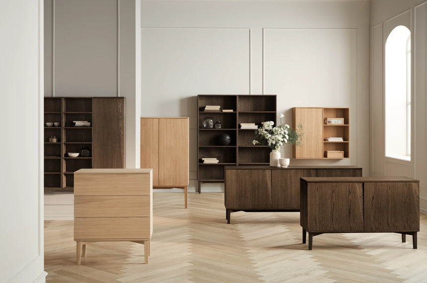 Silent Highboard, oak, oiled, 100x45 cm
