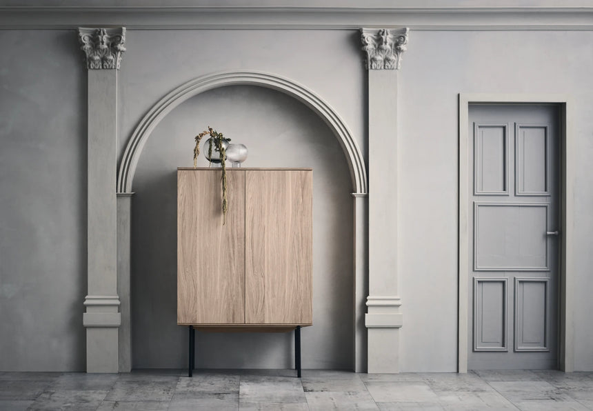 Silent Highboard, oak, oiled, 100x45 cm