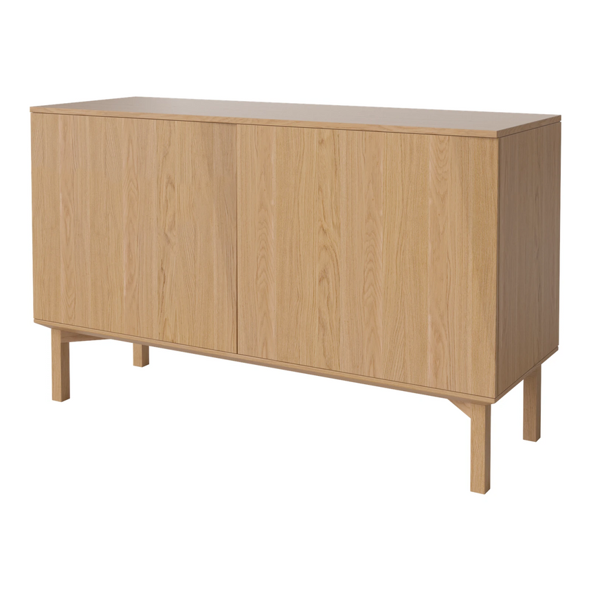 Silent Sideboard with 2 doors, oak, oiled, 132x45 cm