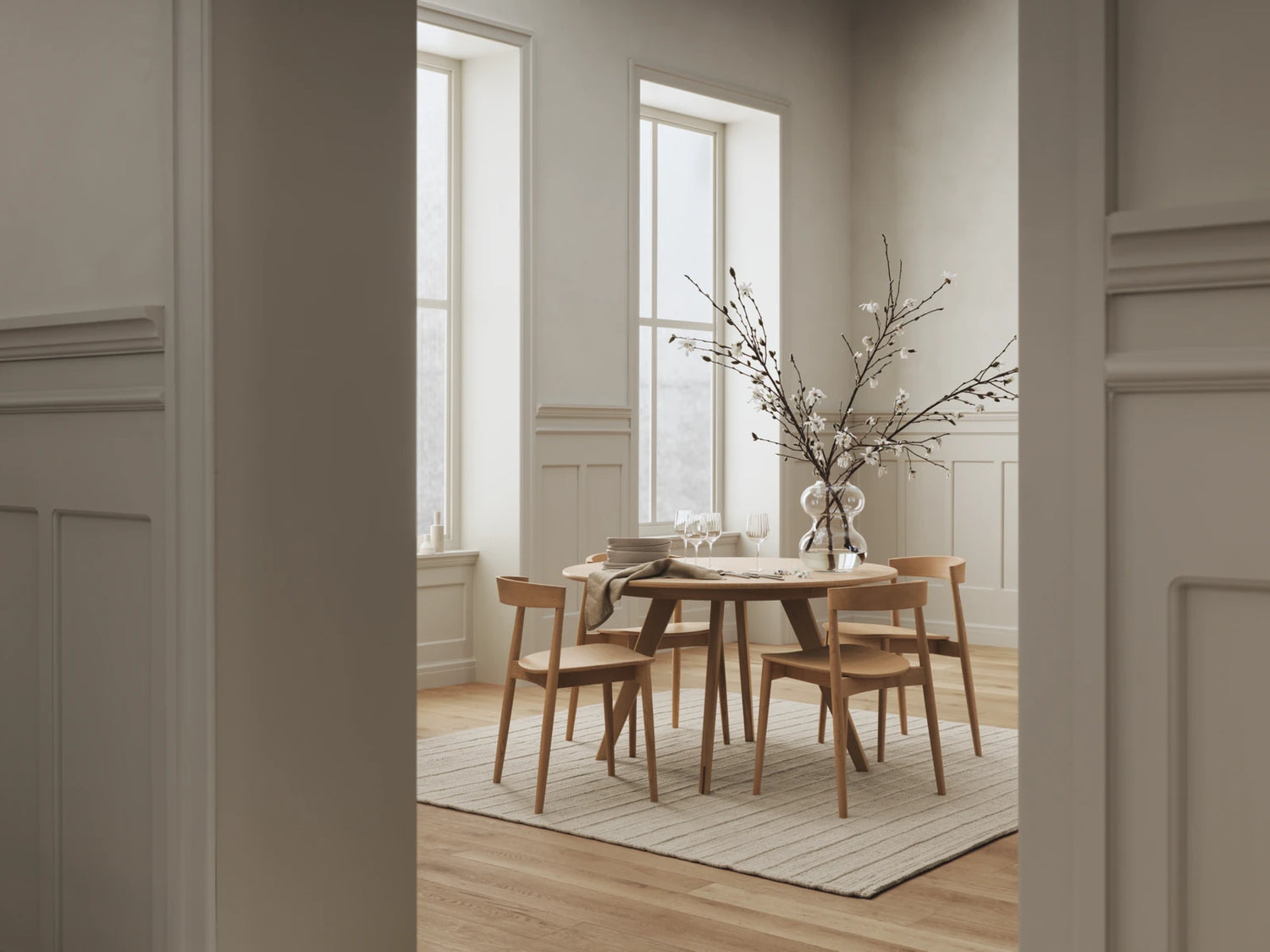 Kite Esstischstuhl aus Eiche graubraun lackiert – Farben Edition - ZEN ZONE Furniture