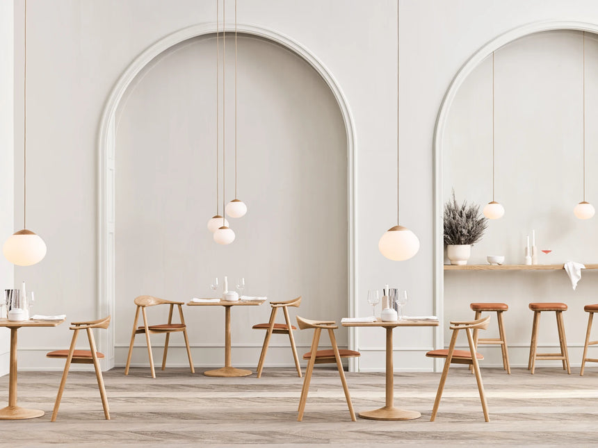 Swing Esstischstuhl aus geölter Eiche – Gepolstert, Leder, Cognac - ZEN ZONE Furniture