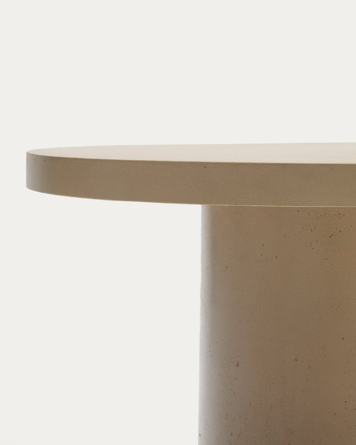 Runder Tisch Aiguablava aus Zement in Beige Ø 120 cm - ZEN ZONE Furniture