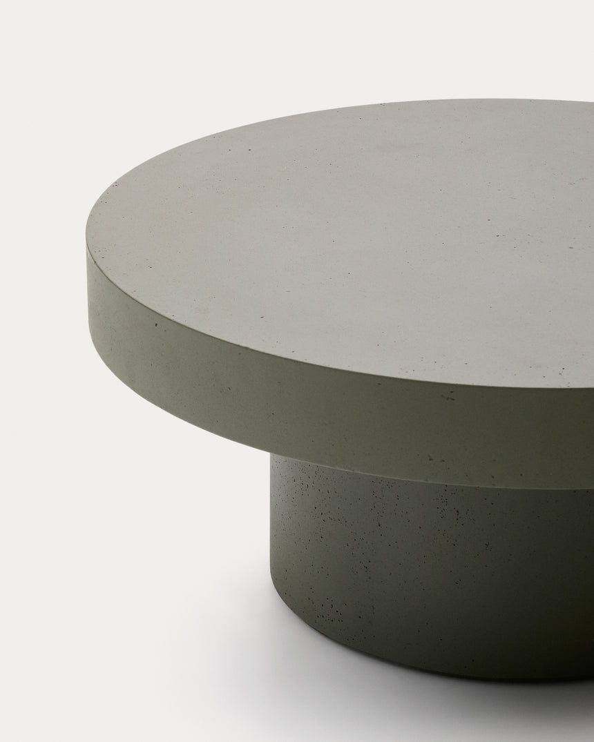 Couchtisch Aiguablava aus Zement in Grün Ø 90 cm - ZEN ZONE Furniture