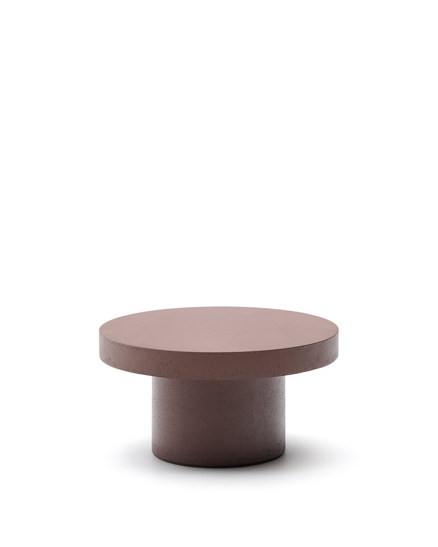 Couchtisch Aiguablava aus Zement in Terrakotta Ø 90 cm - ZEN ZONE Furniture