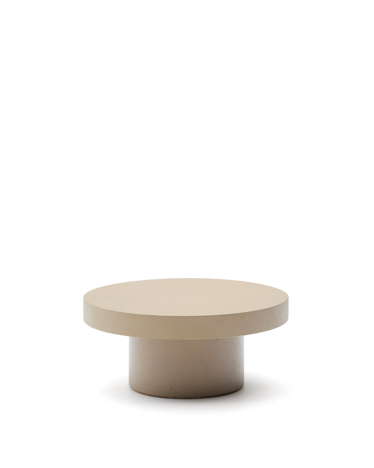 Couchtisch Aiguablava aus Zement in Beige Ø 66 cm - ZEN ZONE Furniture