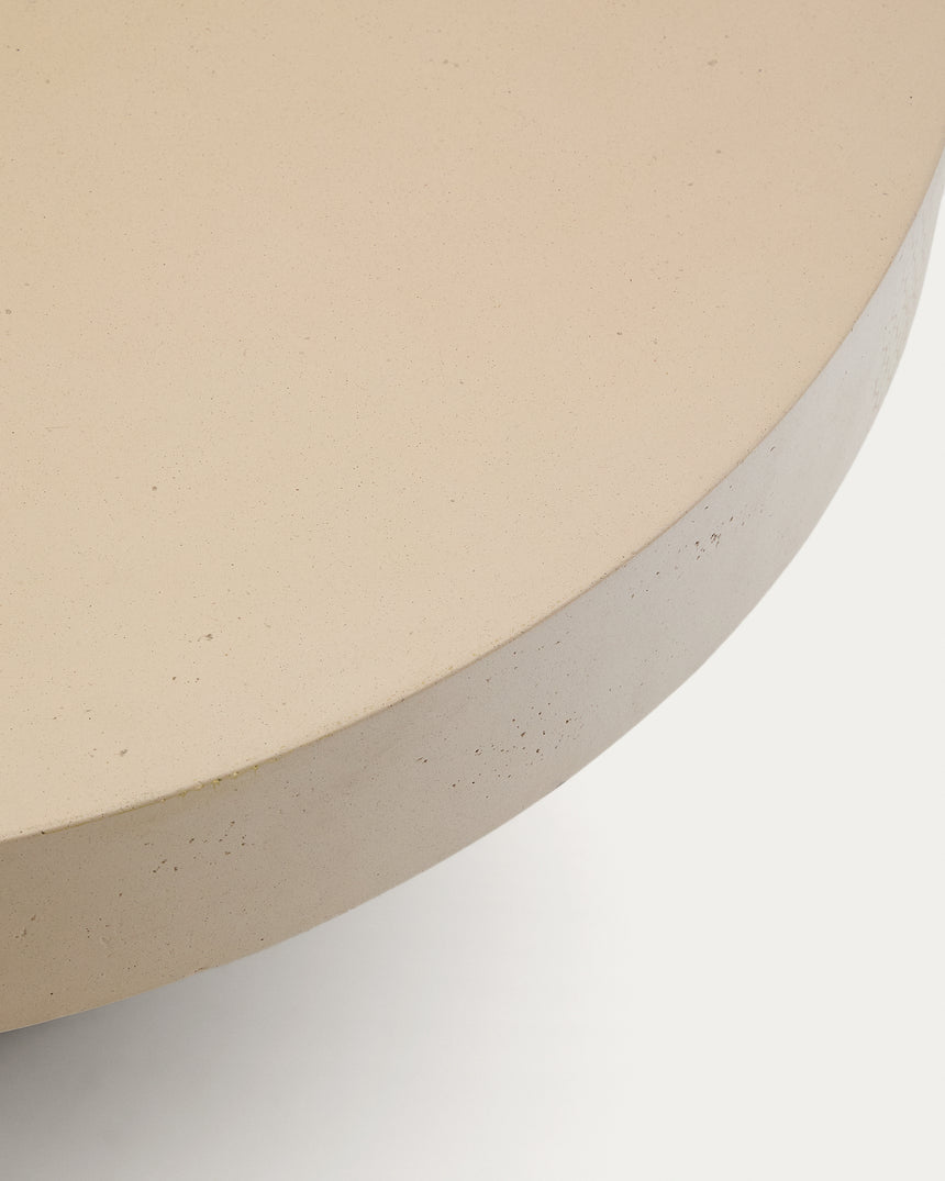 Couchtisch Aiguablava aus Zement in Beige Ø 66 cm - ZEN ZONE Furniture