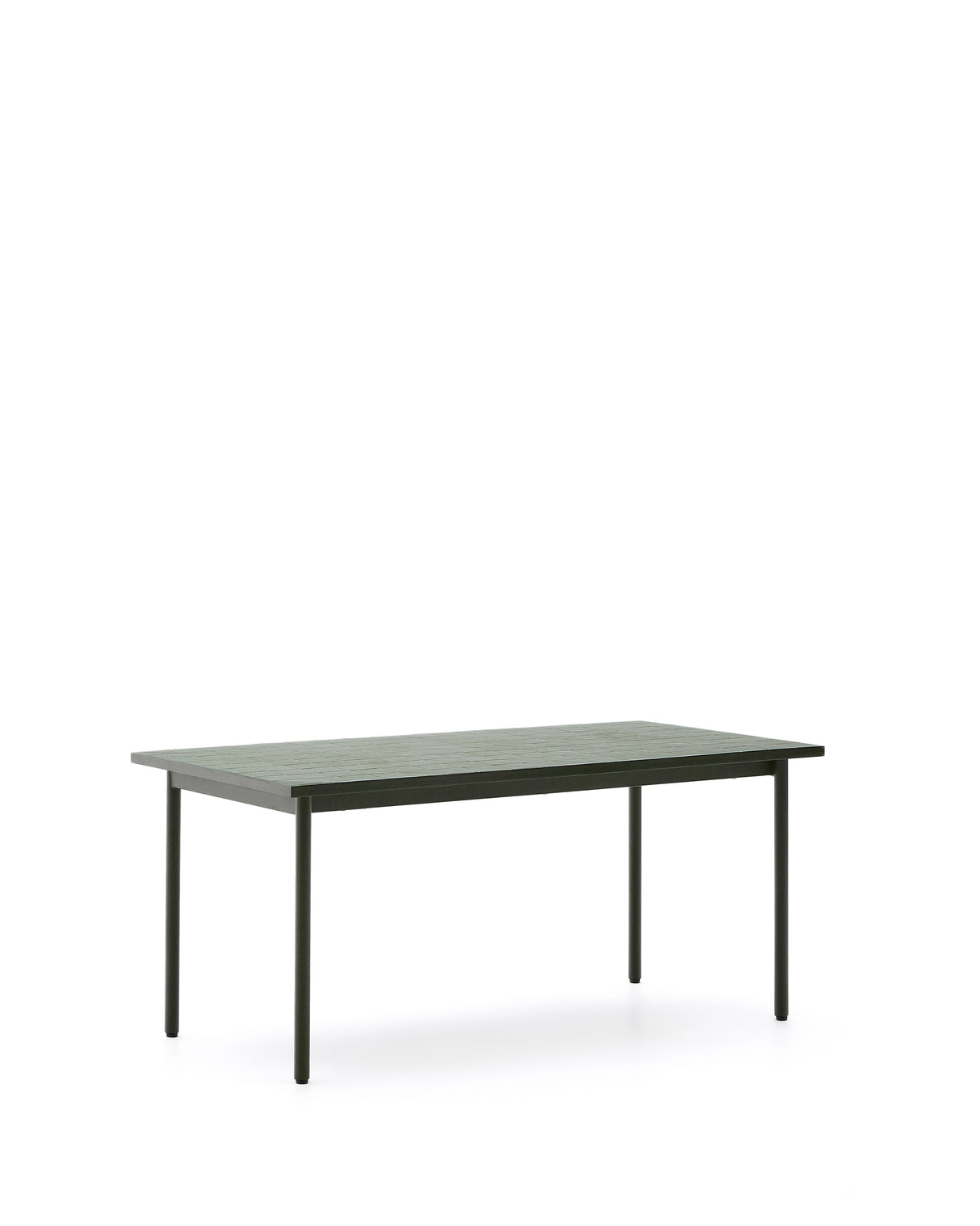 Outdoor-Tisch Maurina aus grün verzinktem Stahl und grünen Kacheln 182 x 91 cm - ZEN ZONE Furniture