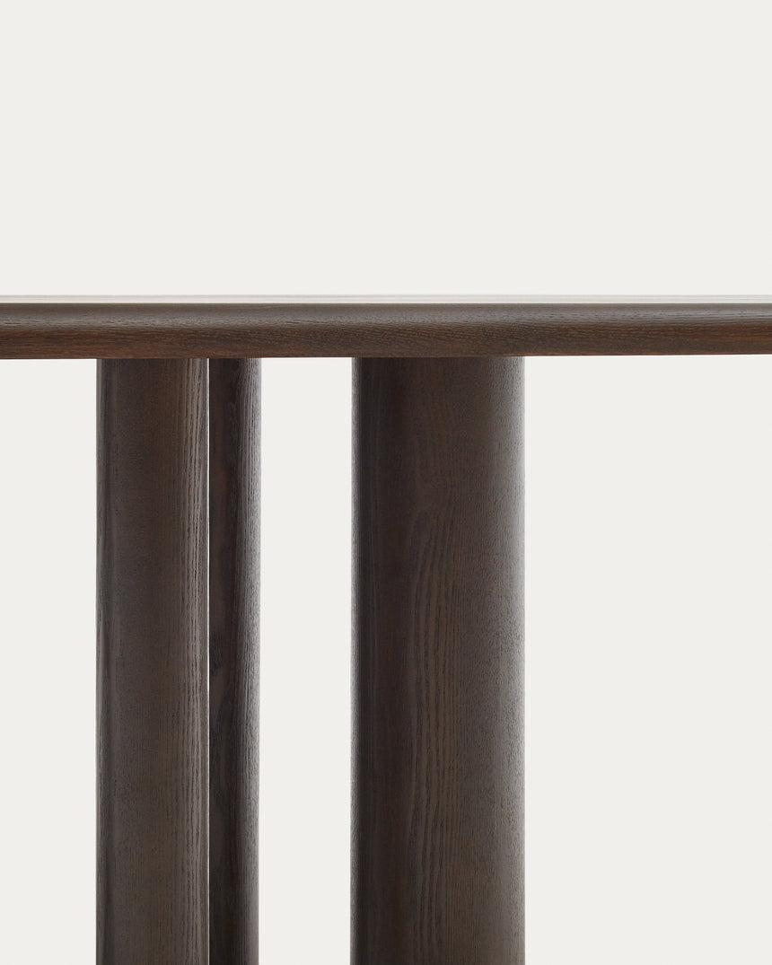 Mailen ovaler Tisch aus Eschenfurnier mit dunklem Finish Ø 220 x 105 cm - ZEN ZONE Furniture