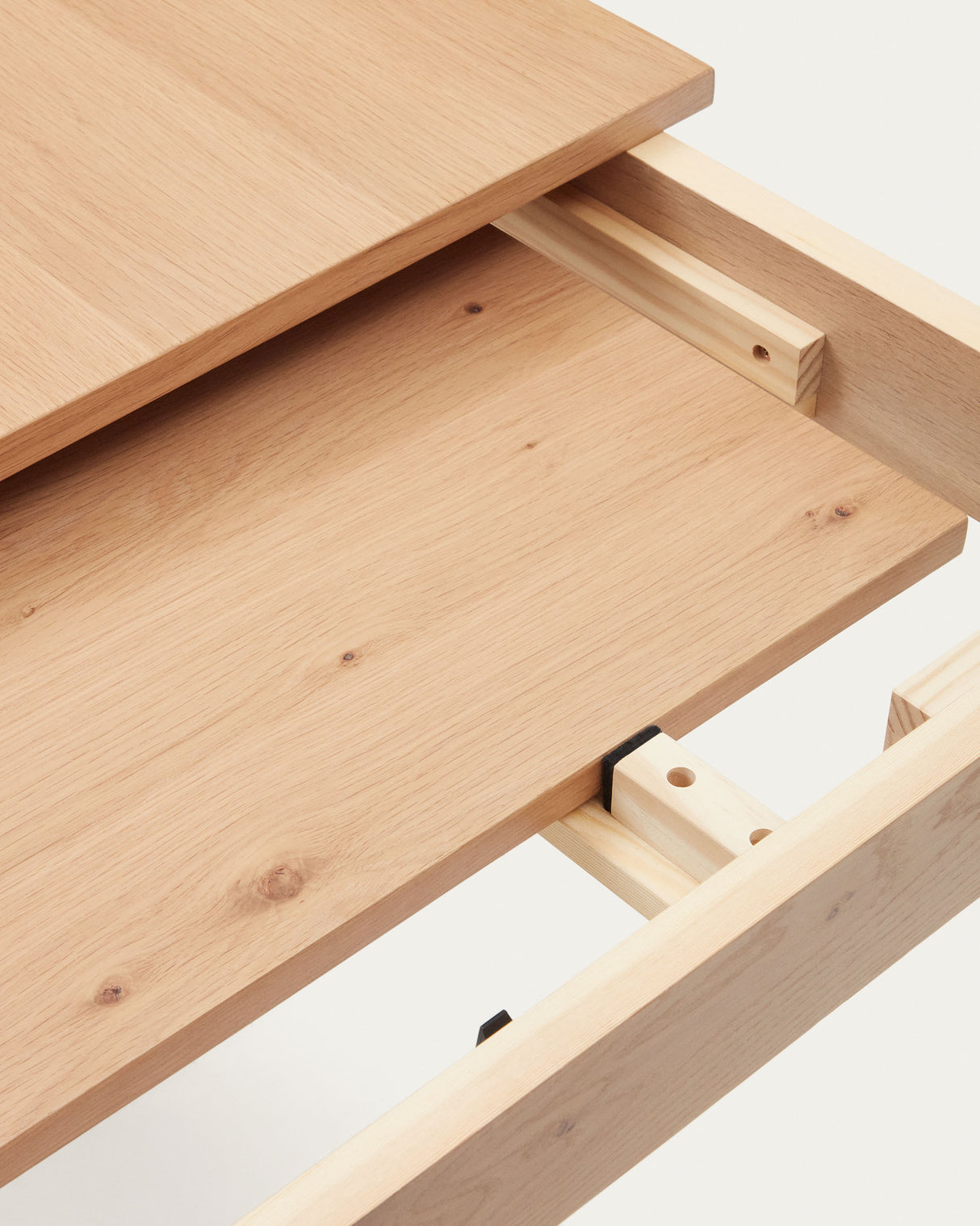 Yain Ausziehtisch aus Eichenfurnier und massiver Eiche 120 (180) x 80 cm - ZEN ZONE Furniture