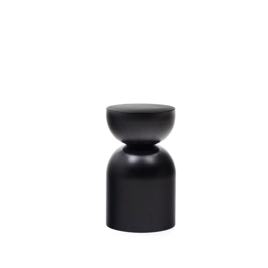 Rachell Beistelltisch aus Metall mit mattschwarzem Finish Ø 30,5 cm - ZEN ZONE Furniture