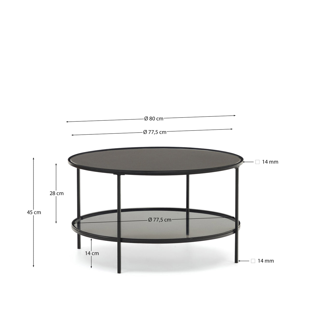 Gilda Couchtisch Ø 80 cm - ZEN ZONE Furniture