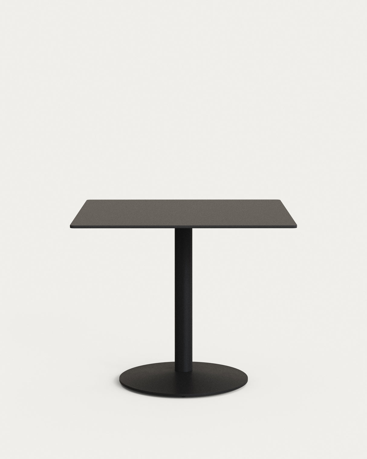 Esilda Outdoor-Tisch schwarz mit schwarz lackiertem Metallgestell 90 x 90 x 70 cm - ZEN ZONE Furniture