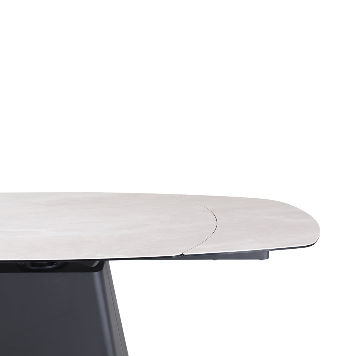 Verlängerungstisch PICO Keramik Beige, anthrazitfarbene Metallbeine 140-220 cm - ZEN ZONE Furniture