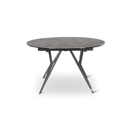 Ausziehbarer Tisch BOLETA Keramik Stein, anthrazit Metallbeine 130-200 cm - ZEN ZONE Furniture