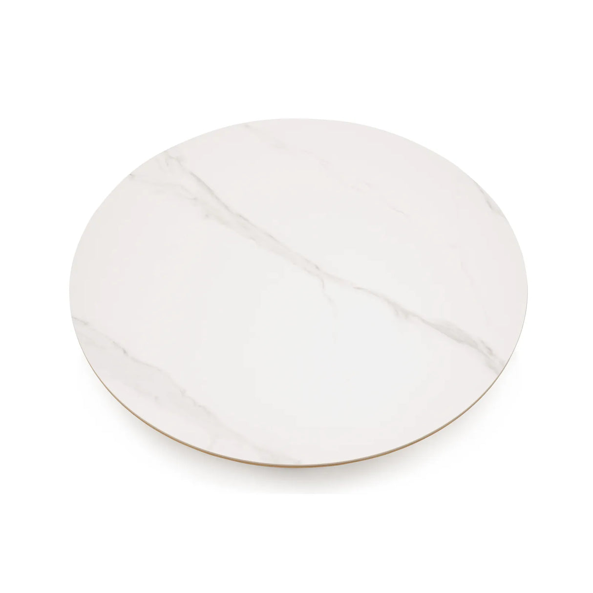 Couchtisch CLARICE Keramik Weiß, Holzbein Eiche Natur 90x90 cm - ZEN ZONE Furniture