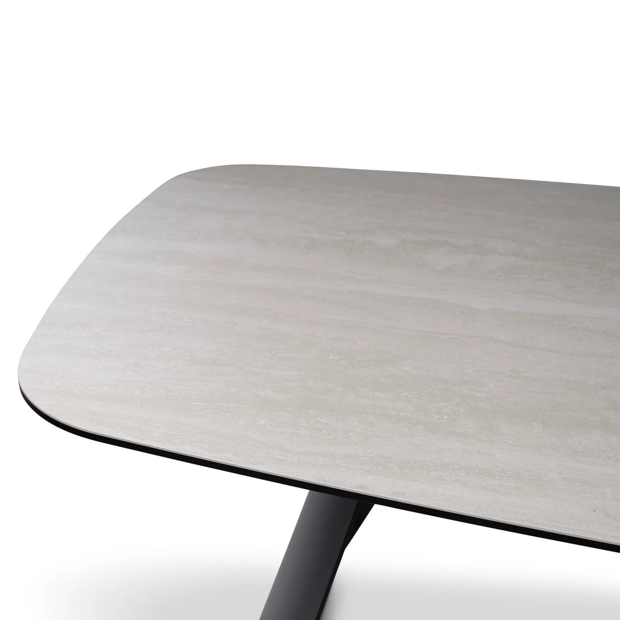 Esstisch Tibet aus Keramiktravertin in hellgrau, 300x120x76 cm - ZEN ZONE Furniture