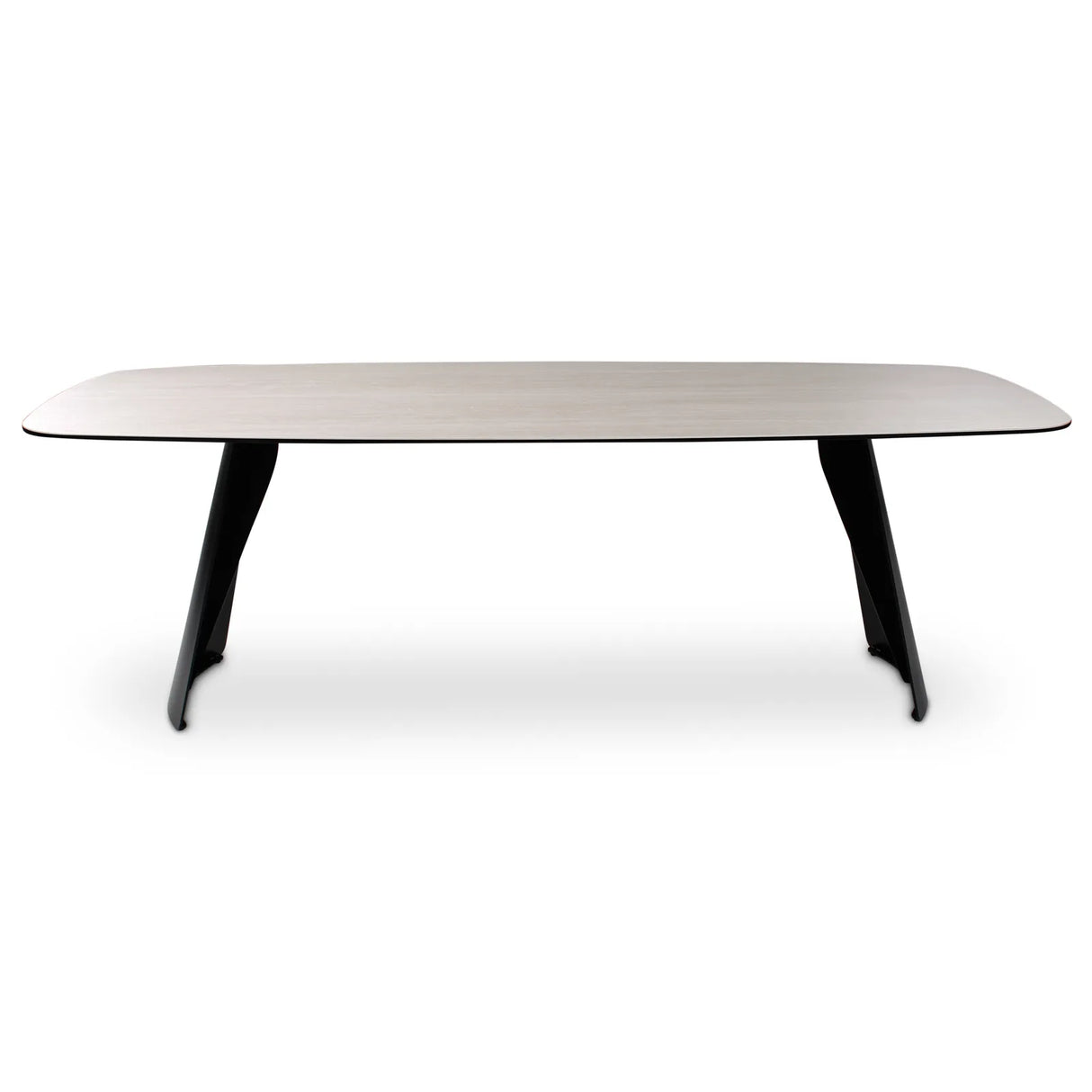 Esstisch Tibet aus Keramiktravertin in hellgrau, 300x120x76 cm - ZEN ZONE Furniture