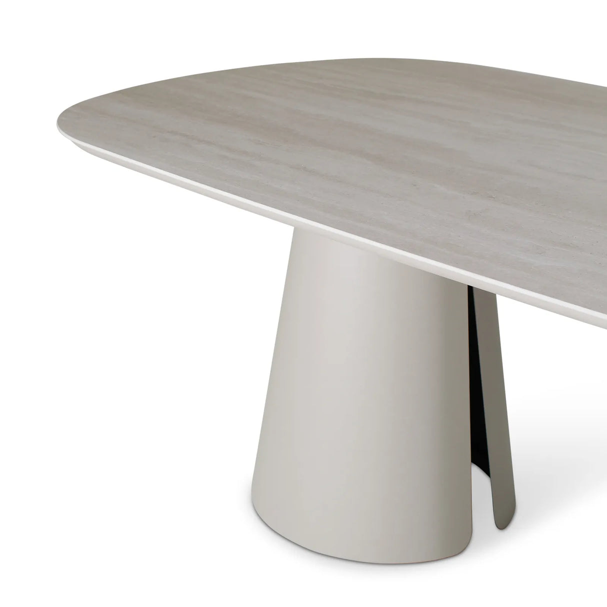 Gartentisch Clocks aus Aluminium steinfarbend, 240x110x76 cm - ZEN ZONE Furniture