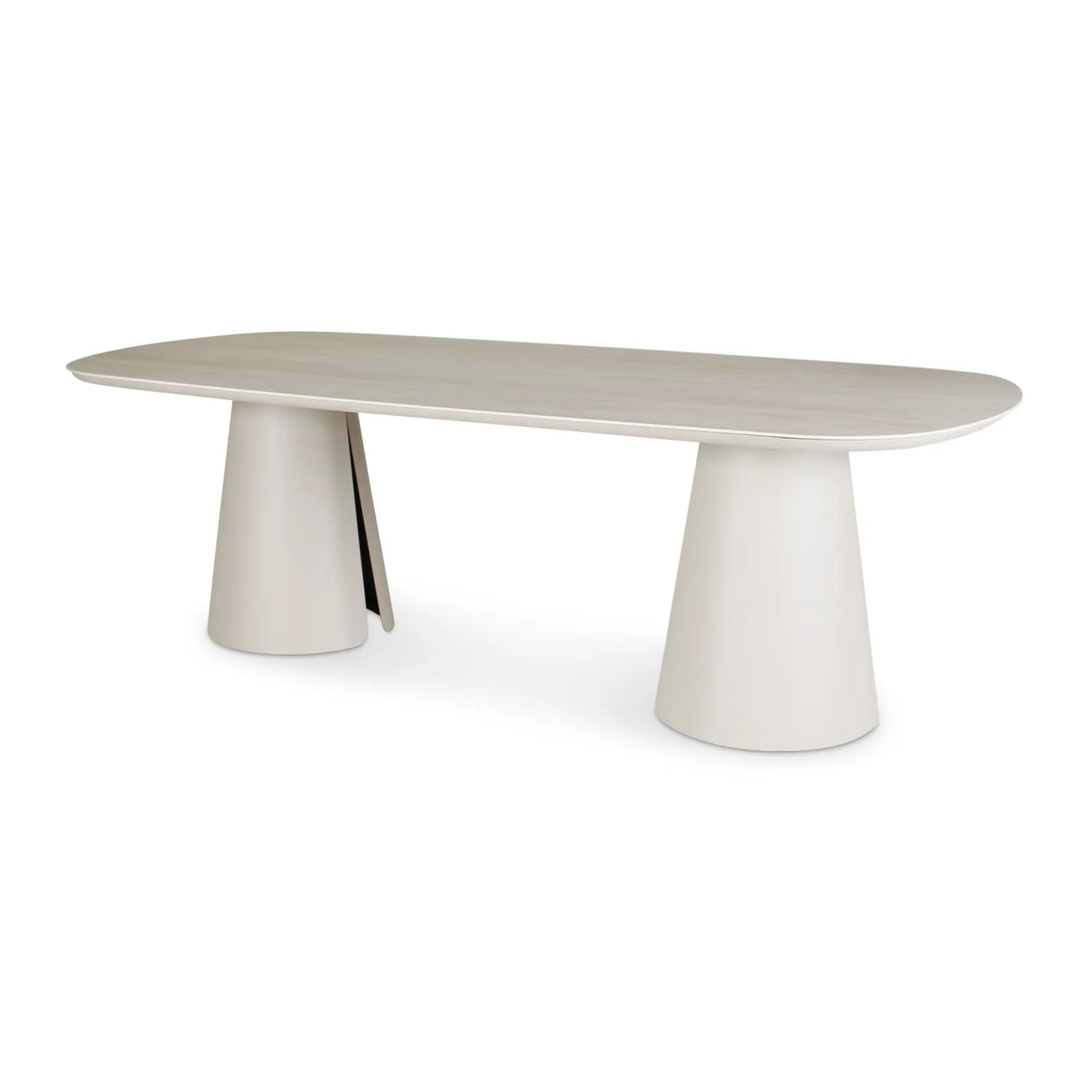 Gartentisch Clocks aus Aluminium steinfarbend, 240x110x76 cm - ZEN ZONE Furniture