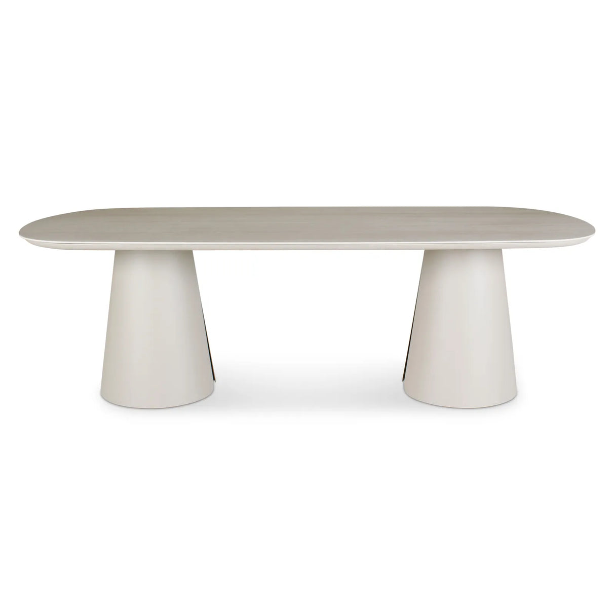 Gartentisch Clocks aus Aluminium steinfarbend, 240x110x76 cm - ZEN ZONE Furniture