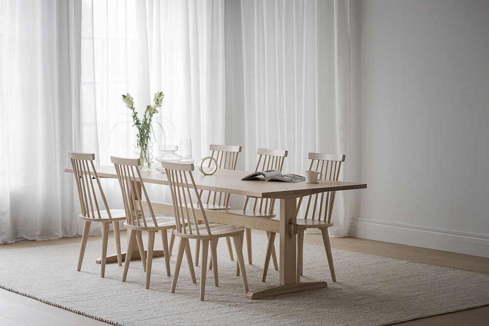 WESTVILLE Esstisch Weiß pigmentiert 240x95x75cm - ZEN ZONE