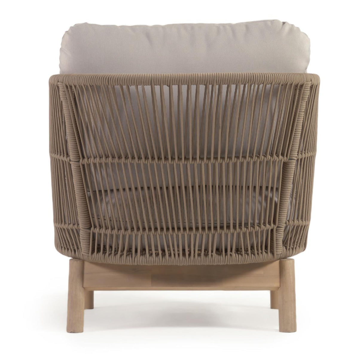 Catalina Sessel aus beigem Seil und massivem Akazienholz 100% FSC - ZEN ZONE Furniture