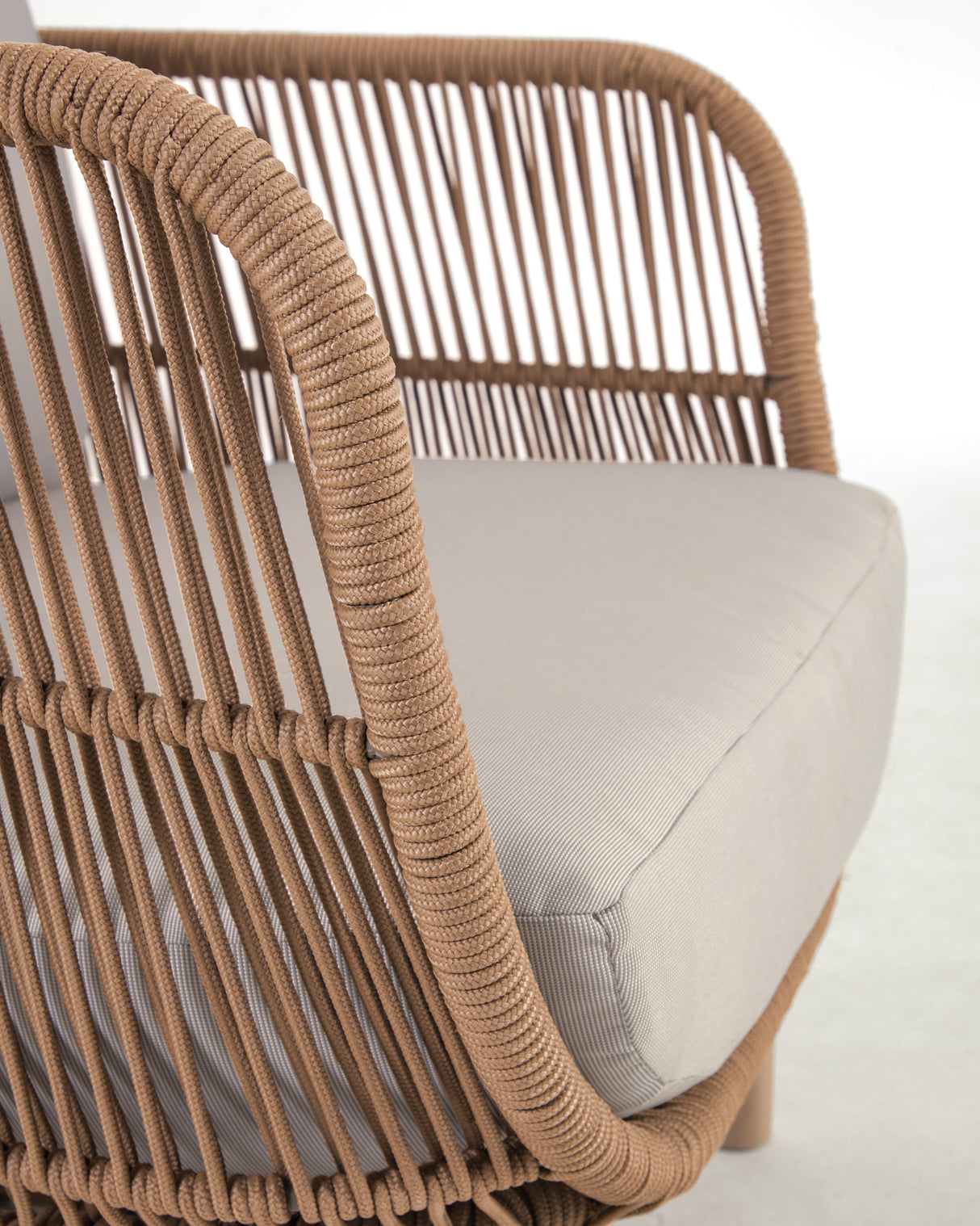 Catalina Sessel aus beigem Seil und massivem Akazienholz 100% FSC - ZEN ZONE Furniture