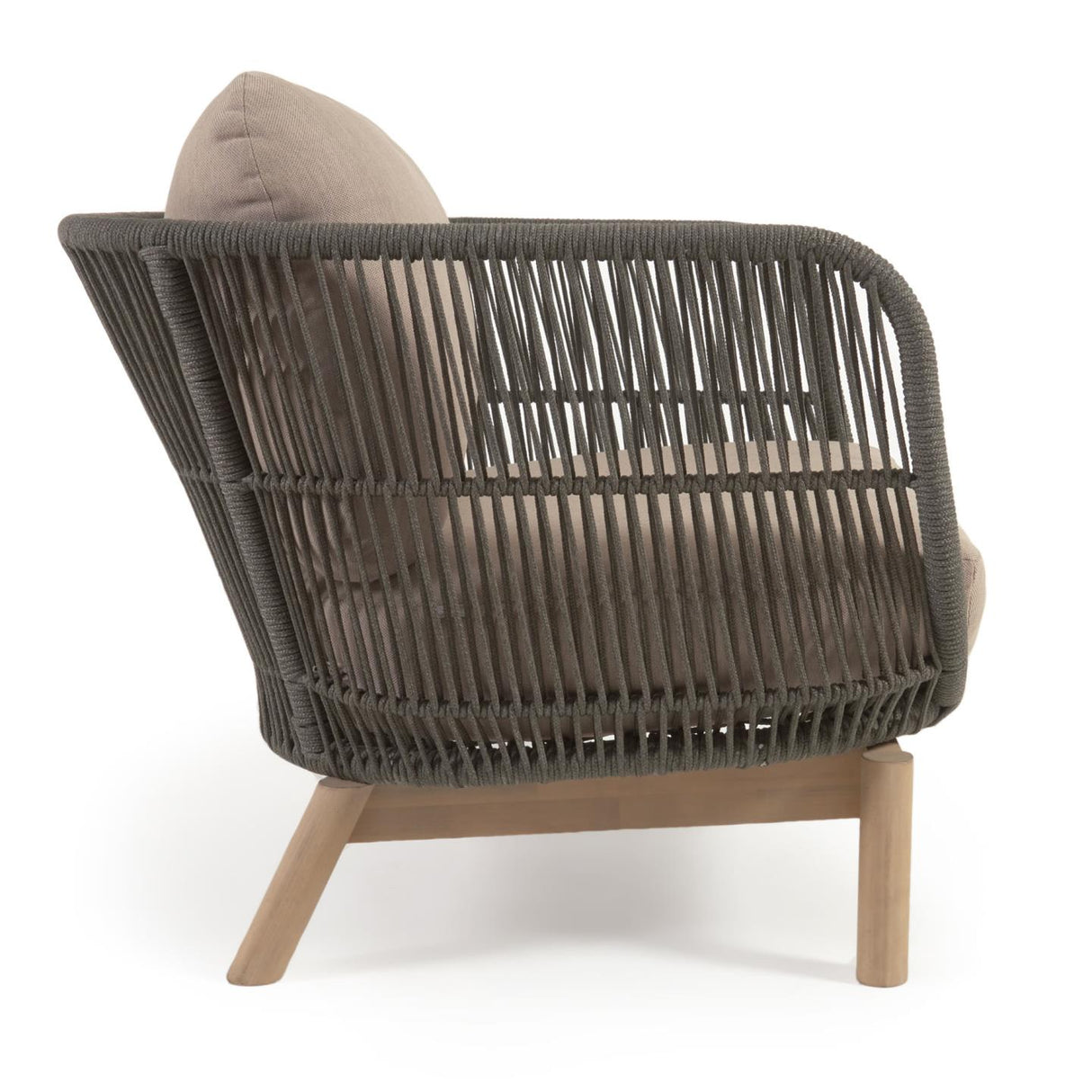 Catalina Sessel aus grünem Seil und massivem Akazienholz 100% FSC - ZEN ZONE Furniture