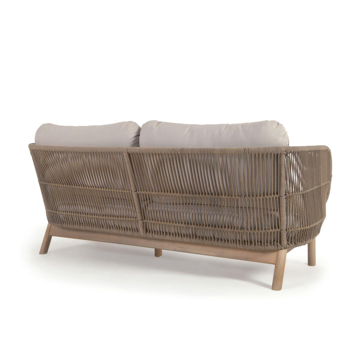 Catalina 3-Sitzer Sofa aus beigem Seil und massivem Akazienholz 170 cm 100% FSC - ZEN ZONE Furniture