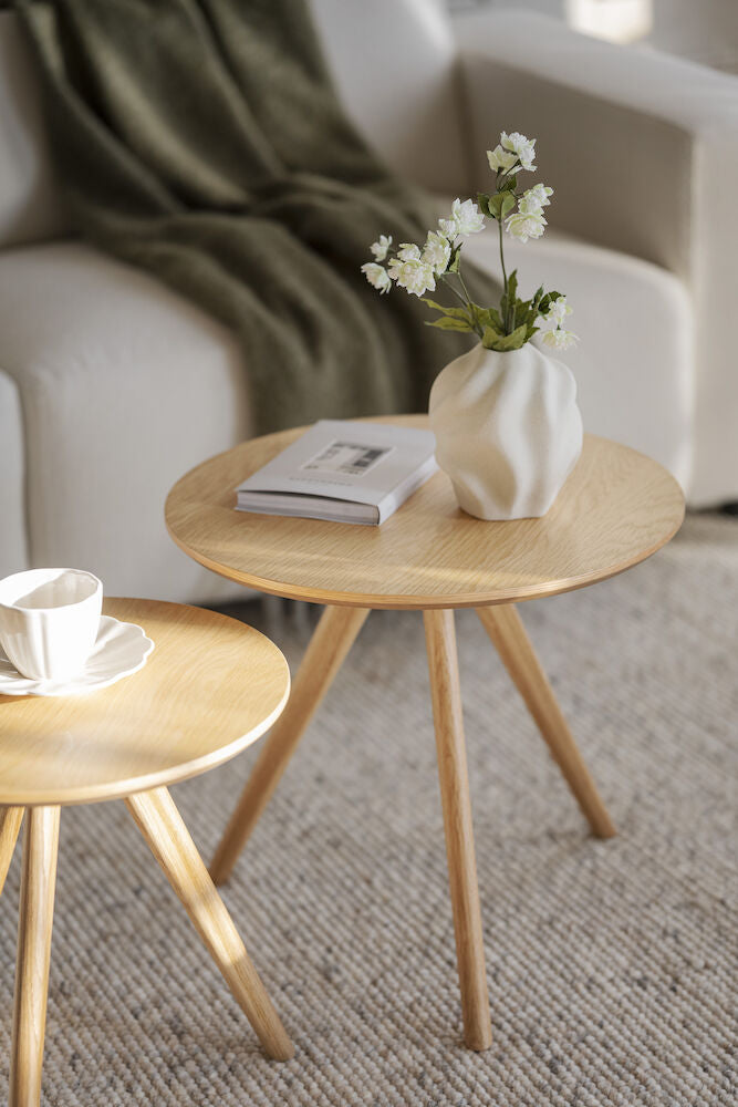 YUMI Couchtisch 2er-Set Rund Eiche 50x50x45cm - ZEN ZONE Furniture