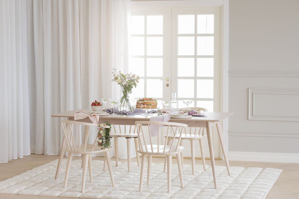 YUMI Esstisch Weiß pigmentiert 190x90x75cm - ZEN ZONE