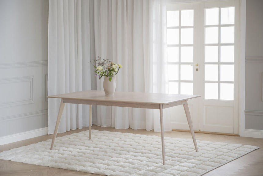 YUMI Esstisch Weiß pigmentiert 190x90x75cm - ZEN ZONE