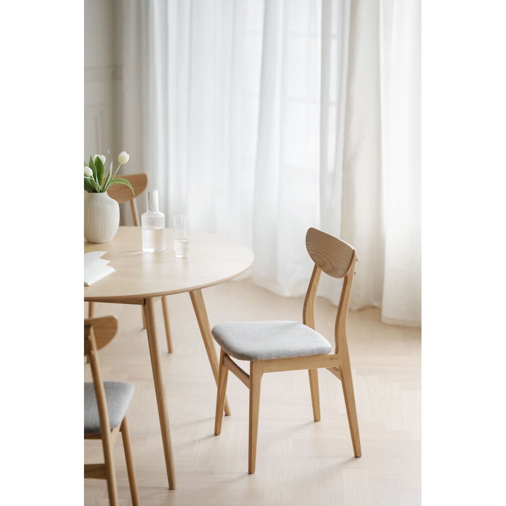RODHAM Esszimmerstuhl Eiche/hellgrau 44x51x82cm - ZEN ZONE