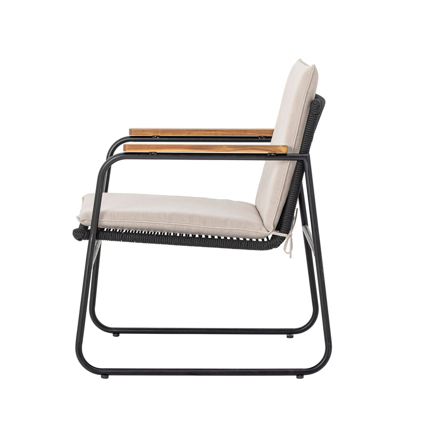 Hampton Loungesessel, Schwarz, Metall - ZEN ZONE Furniture