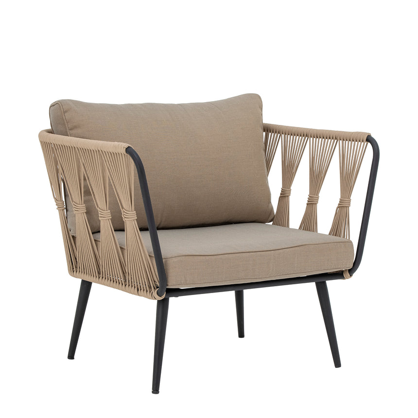 Pavone Loungesessel, Braun, Metall - ZEN ZONE Furniture