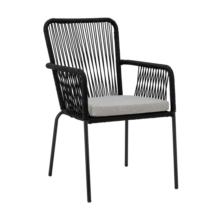 Santino Gartenstuhl, Schwarz, Metall - ZEN ZONE Furniture