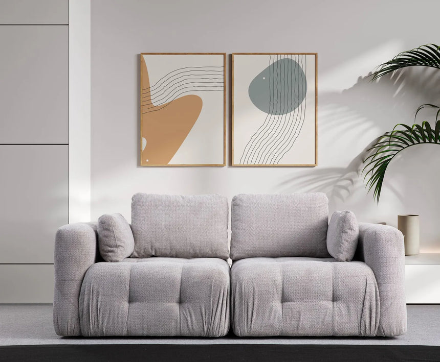 Amaris 2-Sitzer Sofa in Hellgrau, 200x100 cm von Atelier Del Sofa – Bild 1