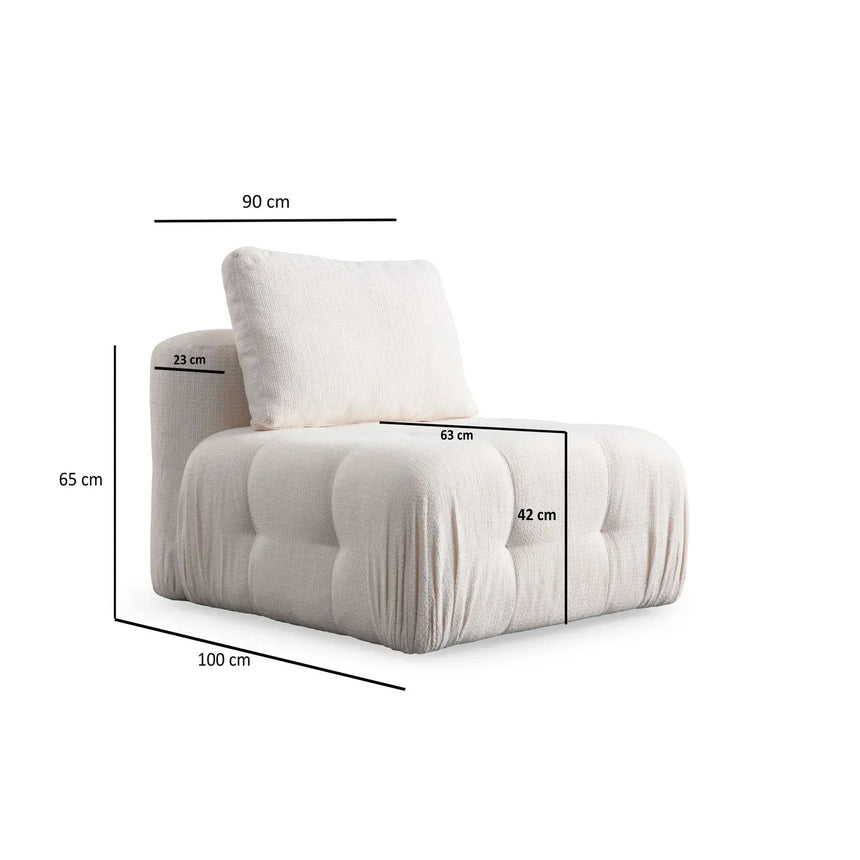Amaris 3-Sitzer Sofa mit Pouf, 290x200 cm - ZEN ZONE Furniture