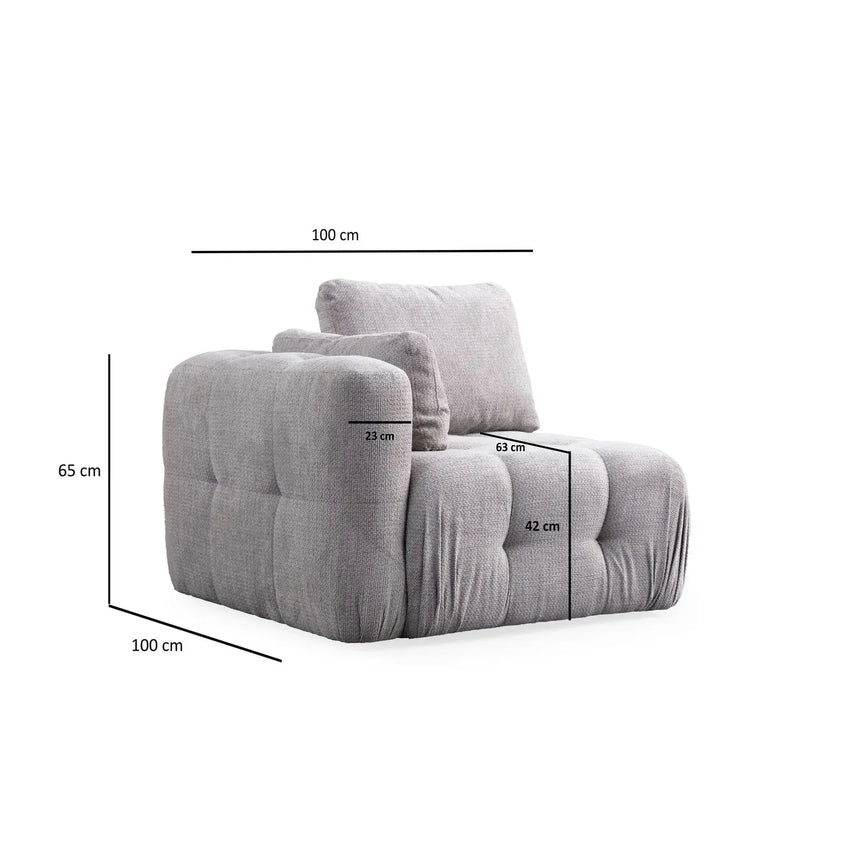 Amaris Ecksofa, Rechte Seite, 200x200 cm - ZEN ZONE Furniture