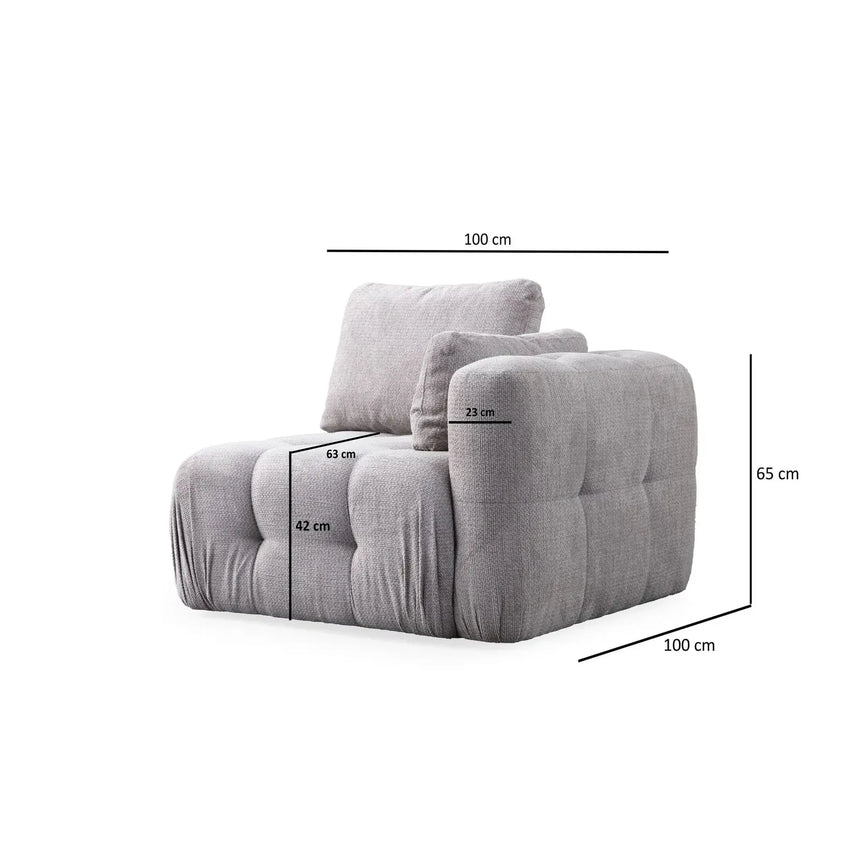 Amaris Ecksofa, Rechte Seite, 200x200 cm - ZEN ZONE Furniture