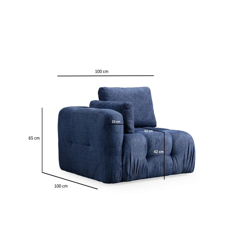 Amaris Ecksofa, Rechte Seite, 200x200 cm - ZEN ZONE Furniture