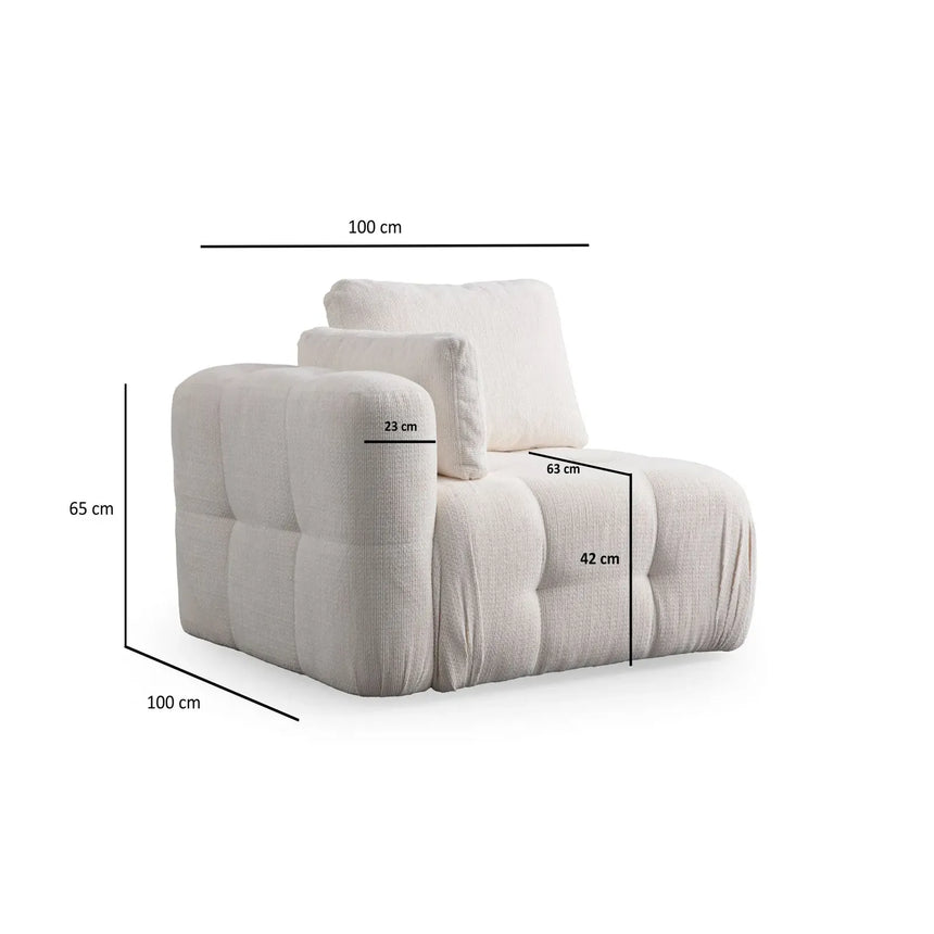 Amaris Ecksofa, Rechte Seite, 200x200 cm - ZEN ZONE Furniture