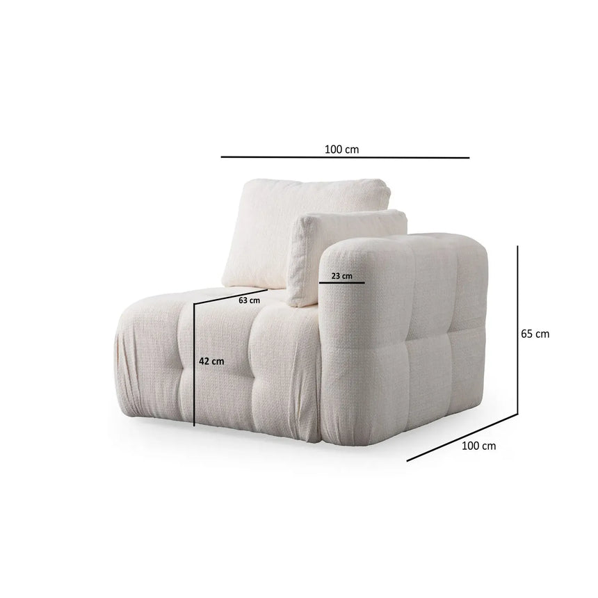 Amaris Ecksofa, Rechte Seite, 200x200 cm - ZEN ZONE Furniture