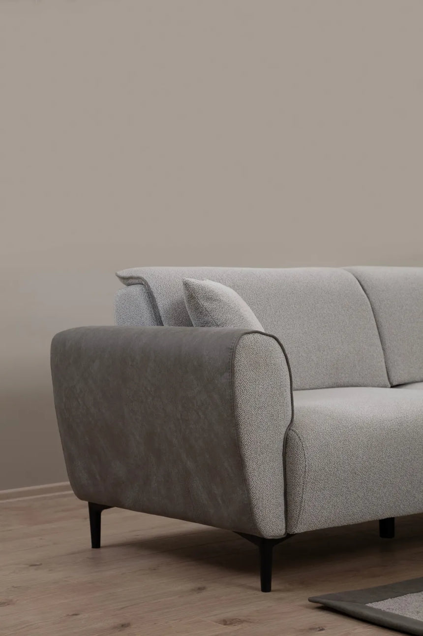Aren 3-Sitzer Schlafsofa in Grau, 215x85 cm von Atelier Del Sofa – Bild 3
