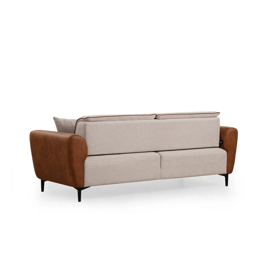Aren 3-Sitzer Schlafsofa in Zimtbeige, 215x85 cm - ZEN ZONE Furniture