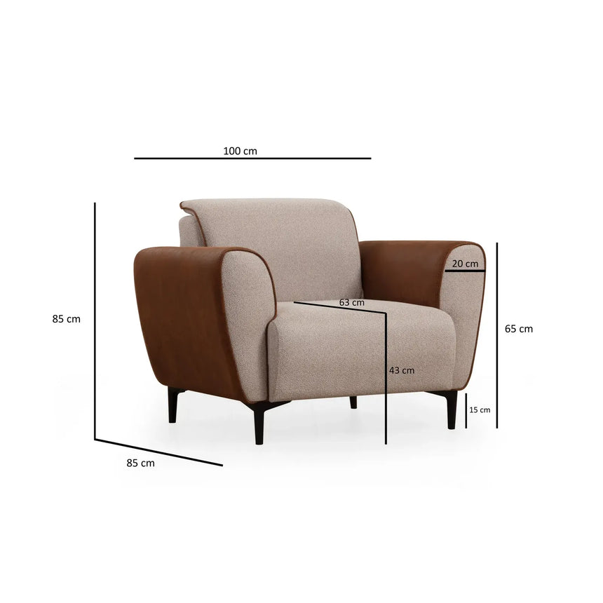 Aren Sessel, 100x85 cm - ZEN ZONE Furniture
